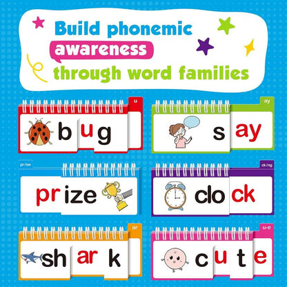 40-Word Family Phonics Build Book