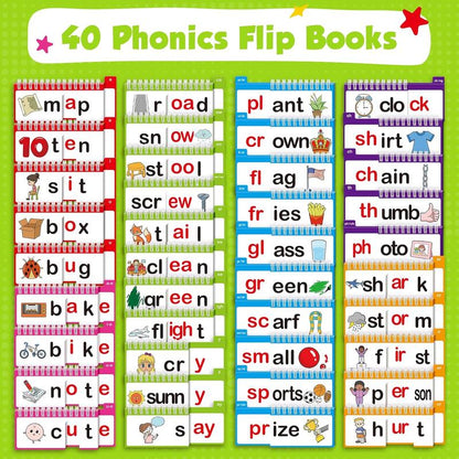 40-Word Family Phonics Build Book